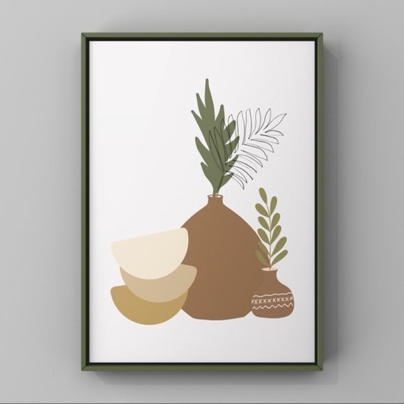 Modern minimalist boho abstract wall art print - Picture 1 of 3